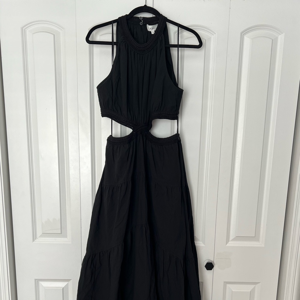 A.L.C Casey Crochet Trim Maxi Dress